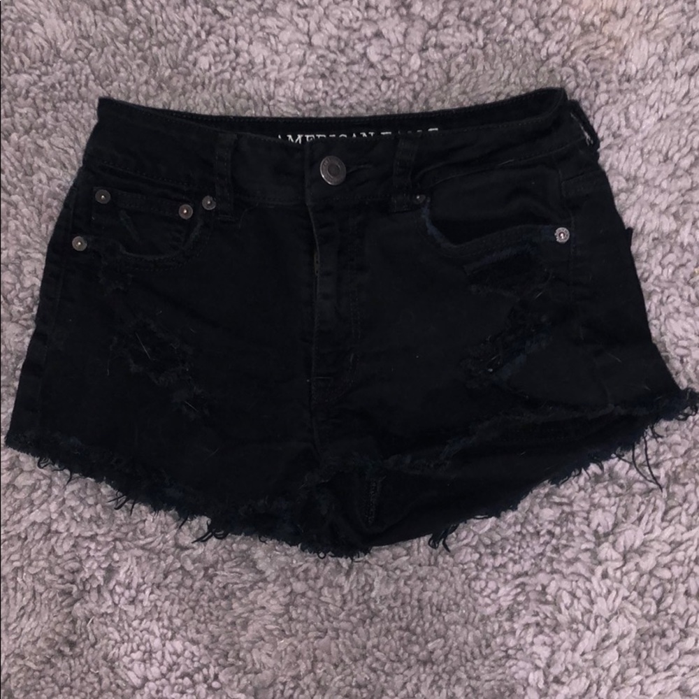 american eagle black jean shorts (sold on curtsy)